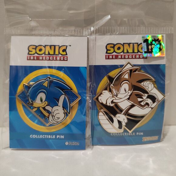 Sonic The Hedgehog Limited Edition & Golden Series Enamel Pins Bundle - Picture 1 of 4